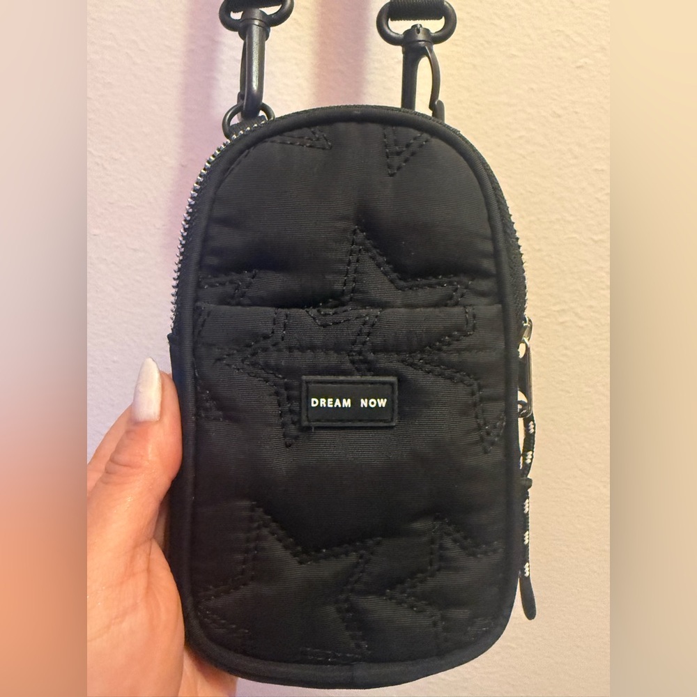 Zara Black Quilted 'Dream Now' Phone Crossbody